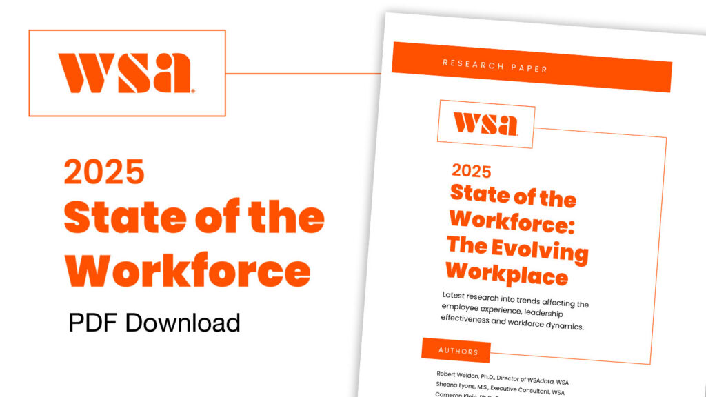 A graphic of WSA 2025 State of the Workforce PDF download